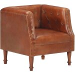 Fauteuil marron cuir v�ritable vidaxl