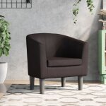 Fauteuil marron similicuir vidaxl