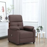 Fauteuil de massage chaise de massage fauteuil design fauteuil relax marron fonc tissu vidaxl
