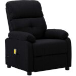 Fauteuil de massage chaise de massage fauteuil design fauteuil relax noir tissu vidaxl