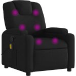 Fauteuil de massage inclinable noir tissu - vidaxl