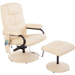 Homcom - fauteuil de massage et relaxation lectrique pivotant inclinable avec repose - pied revtement ...