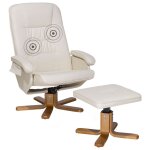 Beliani - fauteuil massant avec fonction chauffage et repose - pied en cuir pu beige relaxpro Beliani - fauteuil massant avec fonction chauffage et repose - pied en cuir pu beige relaxpro
