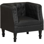 Fauteuil noir cuir vritable vidaxl