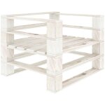 Vidaxl - fauteuil palette de jardin bois blanc