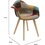 Fauteuil patchwork louisiane - lot de 2