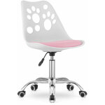 Fauteuil pivotant print - blanc et rose