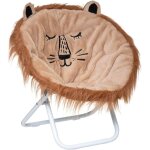 Fauteuil pliant enfant lion marron atmosphera for kids