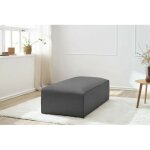 Bobochic - pouf pour canap modulable megeve tissu chin gris fonc