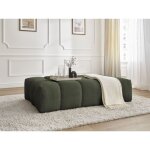 Bobochic - pouf everest tissu chiné vert Bobochic - pouf everest tissu chiné vert