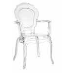 Fauteuil queen transparent louis ghost royal