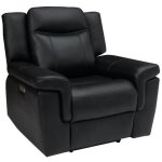 Vente - unique - fauteuil relax électrique en cuir noir kenneth Vente - unique - fauteuil relax électrique en cuir noir kenneth
