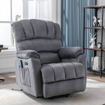 Wishdor - fauteuil relax électrique en tissu avec fonction inclinable, fonction massage, fonction chaleur, ... Wishdor - fauteuil relax électrique en tissu avec fonction inclinable, fonction massage, fonction chaleur, ...