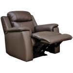 Vente - unique - fauteuil relax evasion en cuir - marron