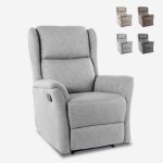 Le roi du relax ? fauteuil relax inclinable manuel en tissu ? repose - pieds ? housse en tissu de haute ...