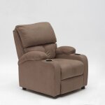 Le roi du relax ? fauteuil relax inclinable en microfibre velours ? repose - pieds manuel ? rembourrage ...
