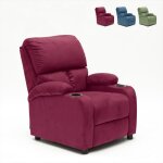 Le roi du relax ? fauteuil relax inclinable avec repose - pieds et compartiments ? rev�tement microfibre ...