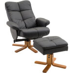 Homcom - fauteuil relax inclinable style contemporain repose - pieds coffre rangement rev�tement synth�tique ...