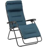 Fauteuil relax transat jardin - chaise longue matelass zro gravit - rsx clip - aircomfort - bleu ...