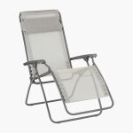 Fauteuil relax transat jardin - chaise longue zro gravit - rclip - batyline iso - beige seigle - lafuma ...