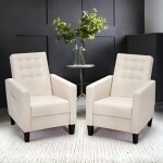 Fauteuil relax avec massage en tissu beige - malea