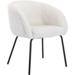 Wahson office chairs - fauteuil relax en peluche avec pieds en m�tal chaise coiffeuse chaise de loisirs ...