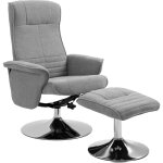Homcom - fauteuil relax style contemporain - pivotant, dossier inclinable, repose - pied - pi�tement ...