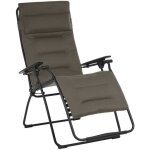 Fauteuil relax transat jardin - chaise longue z�ro gravit� - xl - futura xl - aircomfort� - marron taupe ...