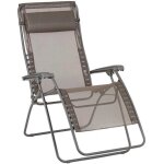 Fauteuil relax transat jardin - chaise longue z�ro gravit� - xl - rsxa clip xl - batyline� iso - marron ...