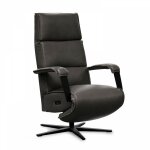 Oviala - fauteuil de relaxation lectrique en cuir noir