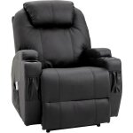 Mh - fauteuil de relaxation électrique massant charlotte noir Mh - fauteuil de relaxation électrique massant charlotte noir