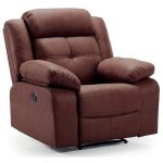Les tendances - fauteuil de relaxation �lectrique nubuck chocolat pinya