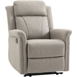 Homcom - fauteuil de relaxation inclinable avec repose - pied ajustable revtement microfibre polyester ...