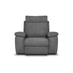 Fauteuil de relaxation manuel houda en tissu - gris