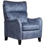 Les tendances - fauteuil de relaxation manuel microfibre mika - bleu clair