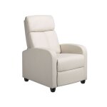 Fauteuil de relaxation petit canap inclinable en similicuir en 3 positions 1 place avec repose - pied, ...