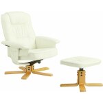 Idimex - fauteuil de relaxation avec repose - pieds charly, en synthétique blanc ivoire Idimex - fauteuil de relaxation avec repose - pieds charly, en synthétique blanc ivoire