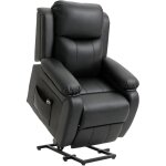 Fauteuil releveur �lectrique - homcom - repose - pied, dossier inclinable, t�l�commande - rev�tement ...