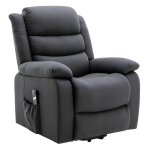 Vente - unique - fauteuil releveur électrique en tissu anthracite nadine Vente - unique - fauteuil releveur électrique en tissu anthracite nadine