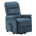Vente - unique - fauteuil releveur �lectrique en tissu bleu capucine