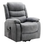 Vente - unique - fauteuil releveur électrique en tissu gris clair nadine Vente - unique - fauteuil releveur électrique en tissu gris clair nadine