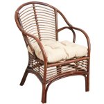 Fauteuil en rotin marron louis Fauteuil en rotin marron louis