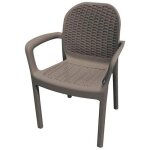 Fauteuil en rotin r�sine miranda taupe