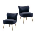 Wahson office chairs - fauteuil de salon confortable lot de 2 fauteuil scandinave avec si�ge �pais chaise ...
