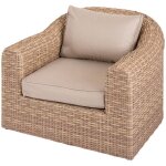 Hesperide - fauteuil de salon de jardin moora savana aluminium trait poxy en rsine tresse - hespride ...