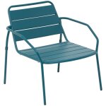 Hesperide - fauteuil de salon de jardin phuket bleu canard en acier traité en epoxy - hespéride Hesperide - fauteuil de salon de jardin phuket bleu canard en acier traité en epoxy - hespéride