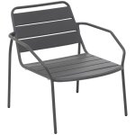 Fauteuil de salon de jardin phuket graphite en acier traité en epoxy - hespéride Fauteuil de salon de jardin phuket graphite en acier traité en epoxy - hespéride