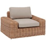 Hesperide - fauteuil de salon de jardin savinia tahini en aluminium trait poxy - hespride