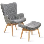 Designetsamaison - fauteuil scandinave gris patchwork - stockholm