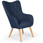 Fauteuil scandinave klarys tissu bleu Fauteuil scandinave klarys tissu bleu